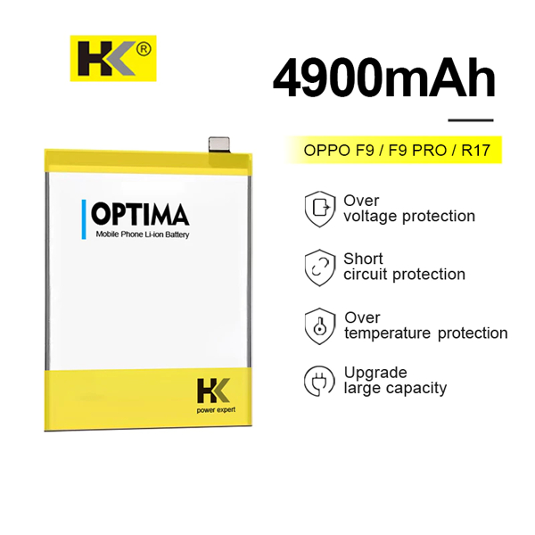 Original HK Optima Baterai Oppo F9 BLP681 4900 mAh 3.85V Double IC