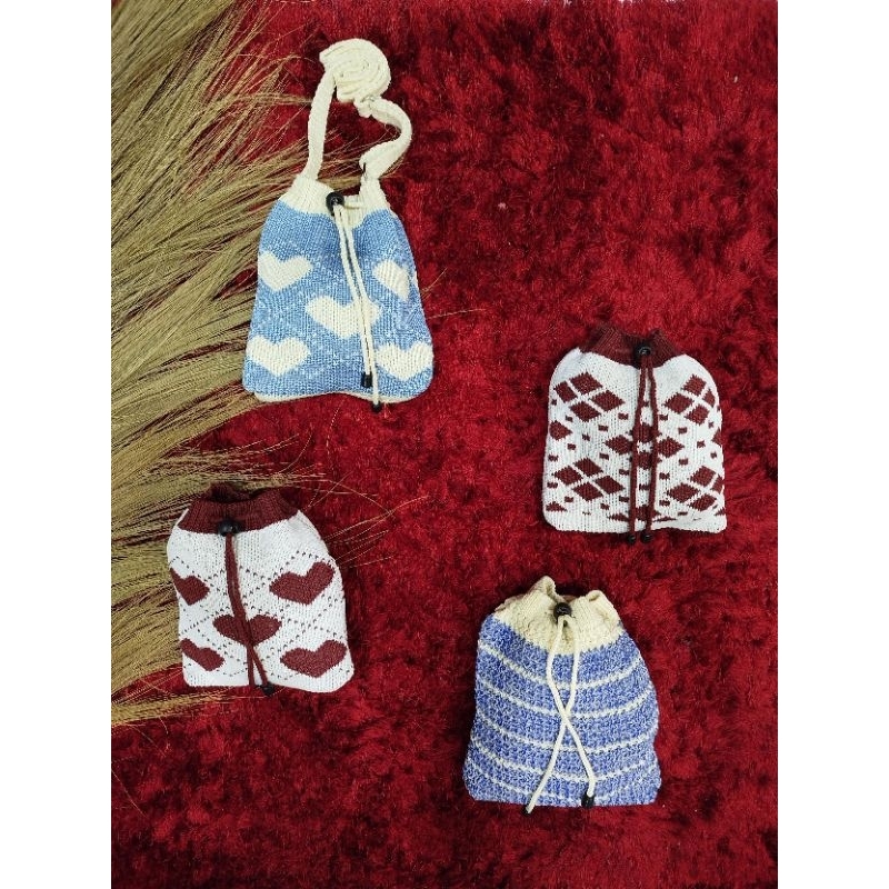 Tas Selempang Serut Rajut