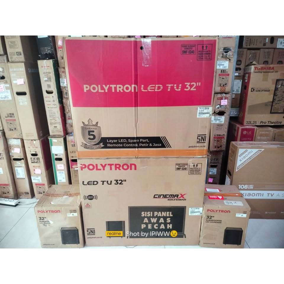TV POLYTRON SOUNDBAR 32 INC SUDAH DIGITAL + SUBWOOFER