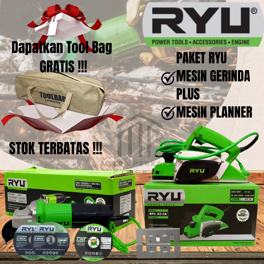TERLARIS MESIN SERUT KAYU / MESIN GERINDA TANGAN 4 INCH RYU - Mesin Pasah Suguh Listrik Mesin Potong