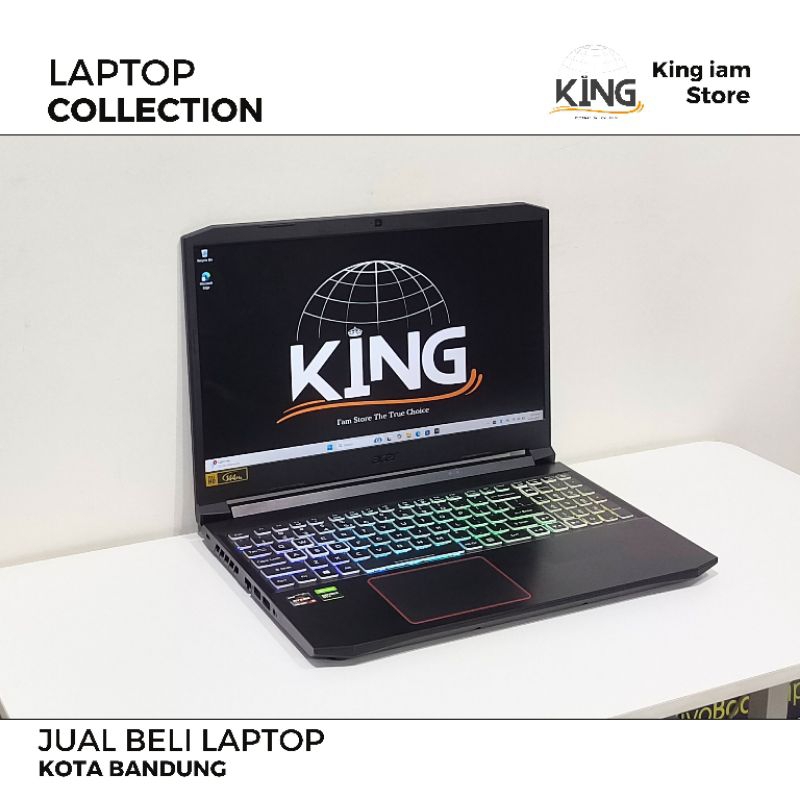 Laptop Gaming Bekas Acer Nitro 5 AN515-45 Ryzen 7 5800H RAM 16GB SSD 512GB RTX 3060 6GB FHD 144Hz