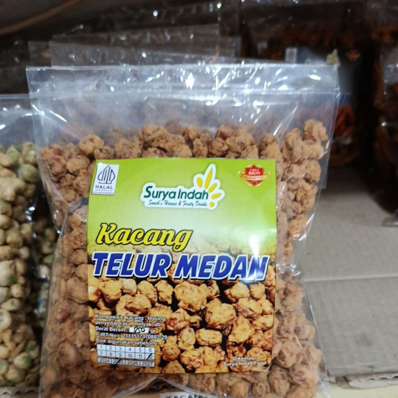 

kacang Telur Medan 250gr Renyah dan Gurih Surya Indah Jombang