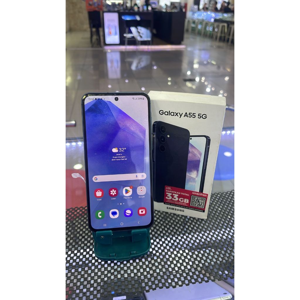 SAMSUNG GALAXY A55 5G 8/256GB SECOND SEKEN BEKAS RAM 8 INTERNAL 256