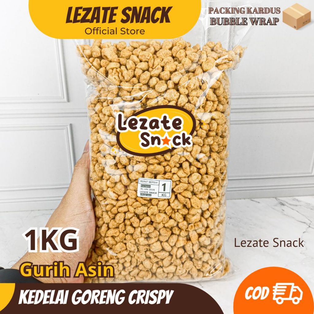 

Kacang Kedelai Goreng Tepung 1 Kg Kiloan Gurih Asin Renyah Murah / Kacang Kedelai Tepung Crispy Kupas Matang / Kacang Bali Kiloan WAP SNACK