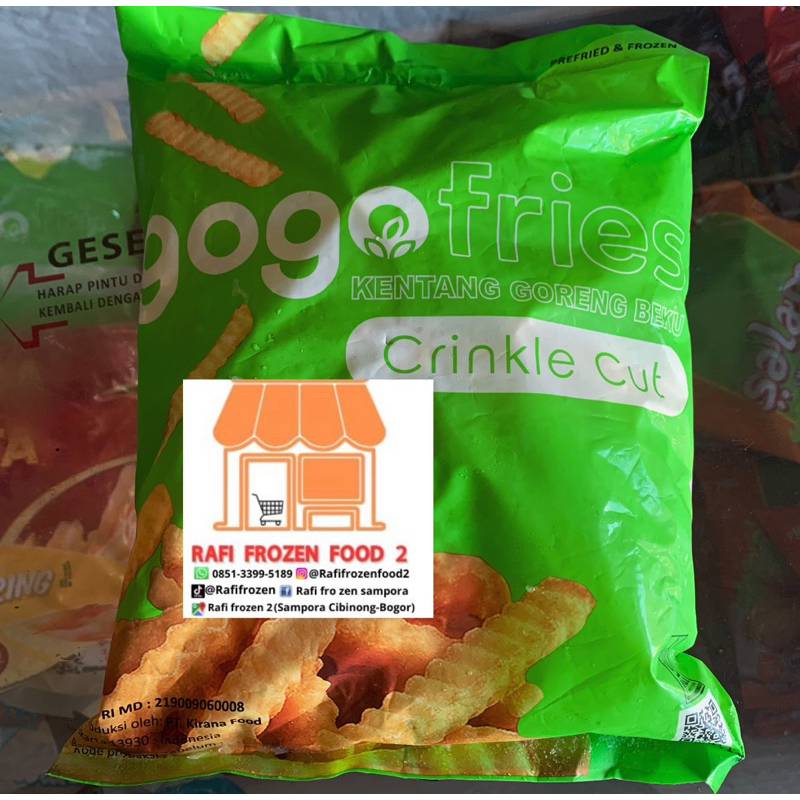 

kentang gogo crinkle 1kg, french fries crinkle 1kg