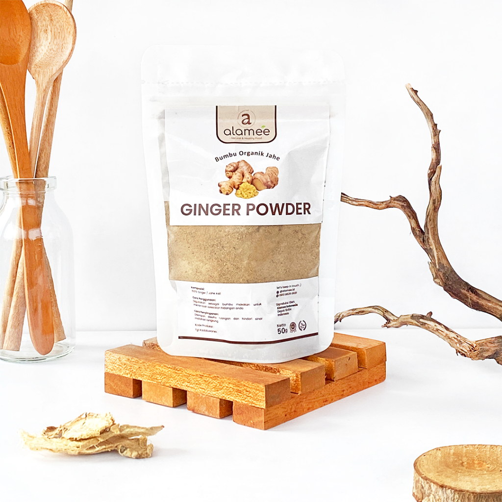 

ALAMEE Jahe Putih Bubuk Ginger Powder Bumbu Dapur Instan Minuman Herbal 50 Gram