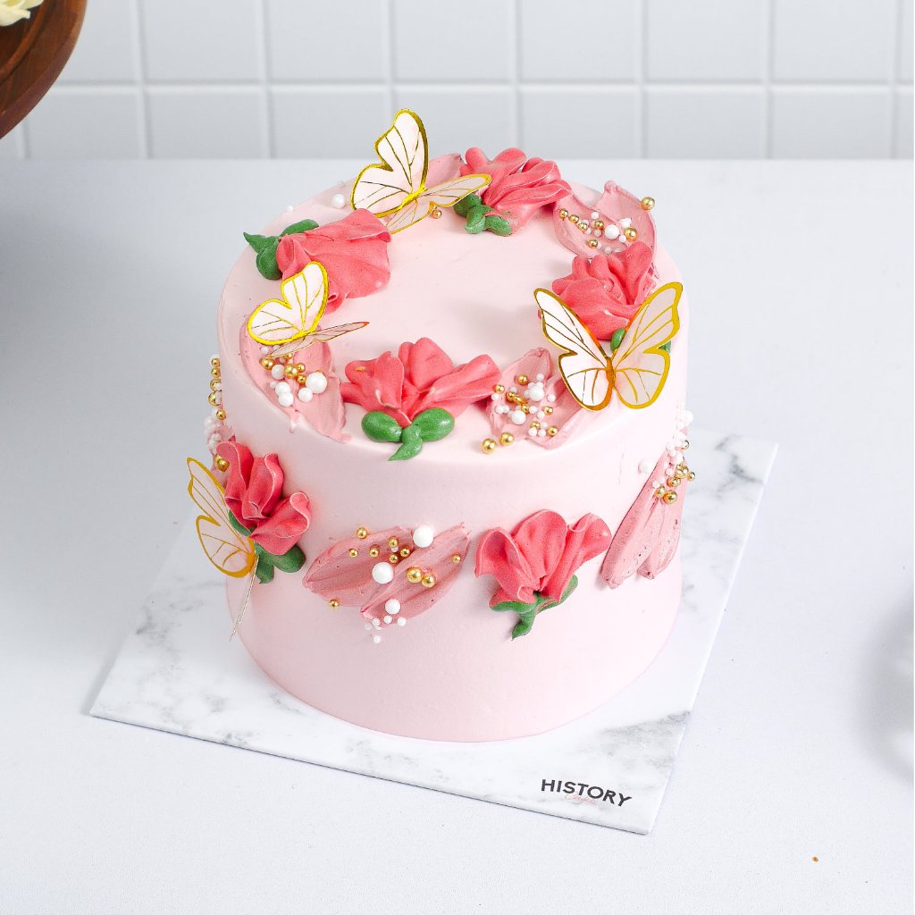 

HistoryCake Kue Tart Ulang Tahun Birthday Rasa Strawberry Cheese - Flower Garden