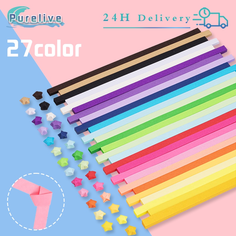 

1350Pcs Bintang Origami Star Paper Warna Kertas Origami Bintang DIY Paper Motif Bintang