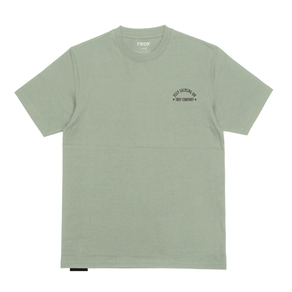 Troy Company T-shirt Sage Green Shining - Kaos Lengan Pendek Kaos Hijau Sage MTD 3098