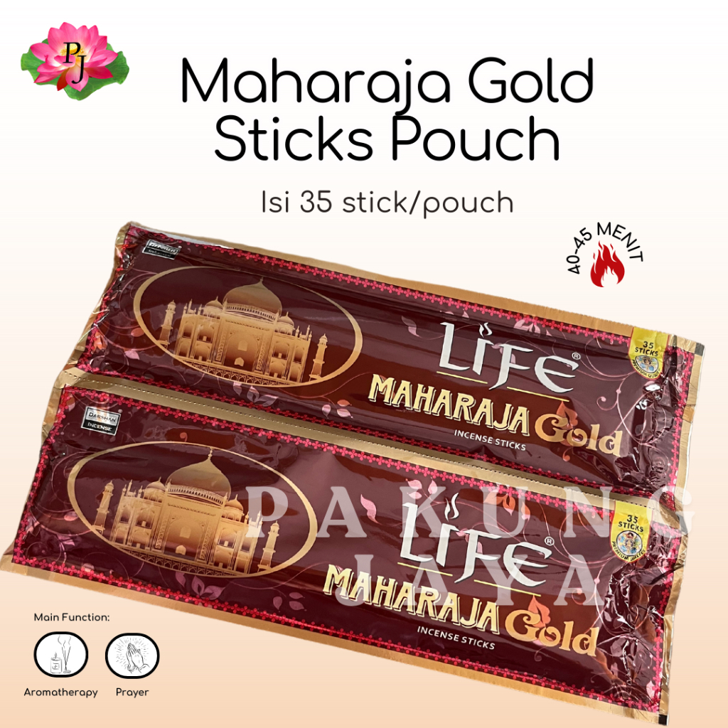 Dupa Hio India Maharaja Gold Pouch isi 35 Batang