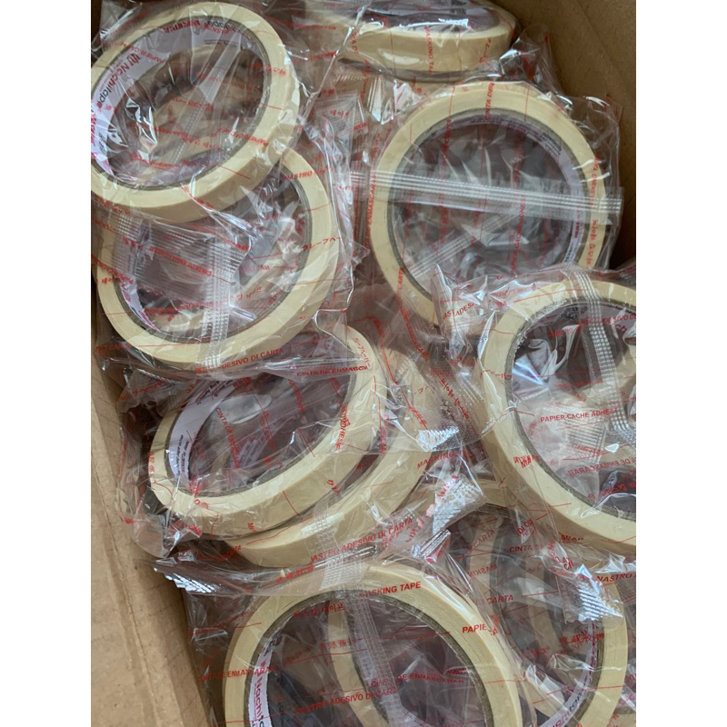 

masking tape nachi 12mm 1/2 inch 20 yard isolasi lakban kertas