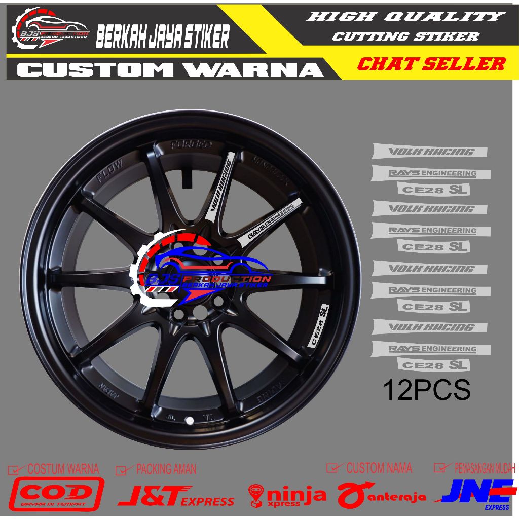 [PROMO]Sticker stiker velk mobil ce28 sl sticker velk mobil volk racing rays enginiring ce28 sl ring