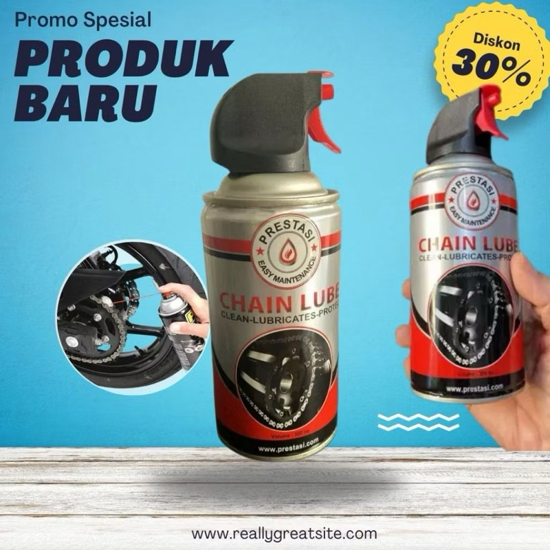 CHAIN LUBE PELUMAS RANTAI 300 ML Chainlube PRESTASI Atau Pelumas Rantai 300ml Merk Prestasi / Sempro