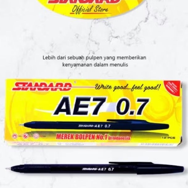 

PENA STANDARD AE7 0.7 HITAM BELAJAR ALAT TULIS MENULIS