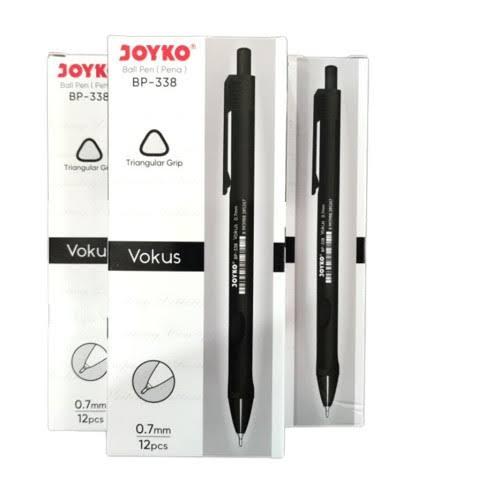 

Ballpoint Joyko BP-338 / BP 338 Vokus Hitam Pack isi 12 pcs - Pulpen Pena Black isi 12 pcs ( 1 Lusin )