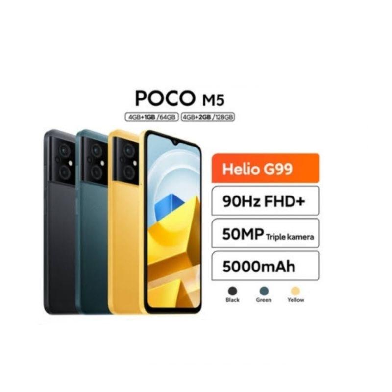 HP XIAOMI POCO M5 4/64 GB - POCO M5 RAM 4GB ROM 64GB GARANSI RESMI