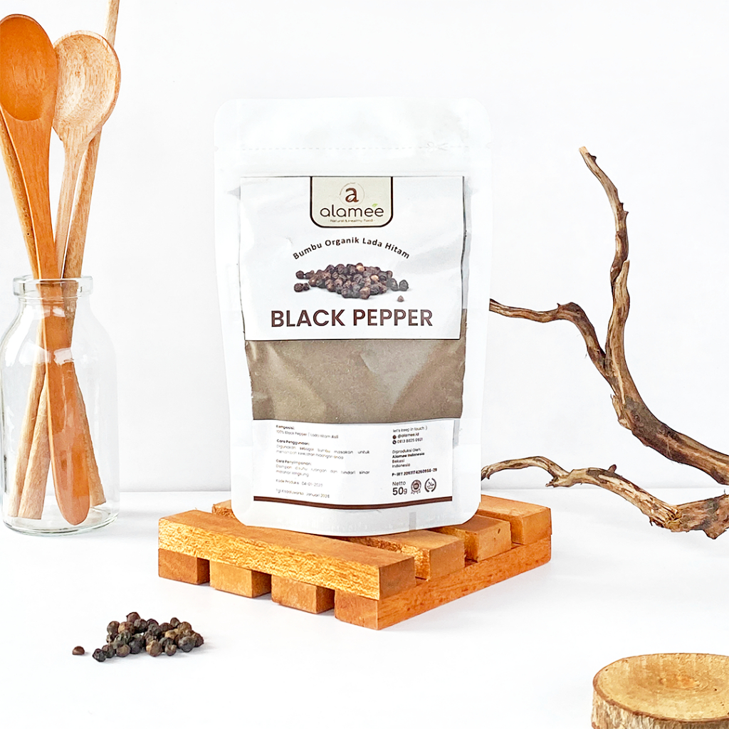 

ALAMEE Lada Hitam Bubuk Black Pepper Powder Bumbu Dapur Instan Blackpepper 50 Gram
