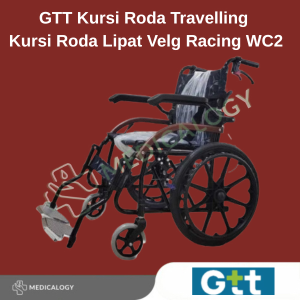 GTT Kursi Roda Travelling Kursi Roda Lipat Velg Racing WC2