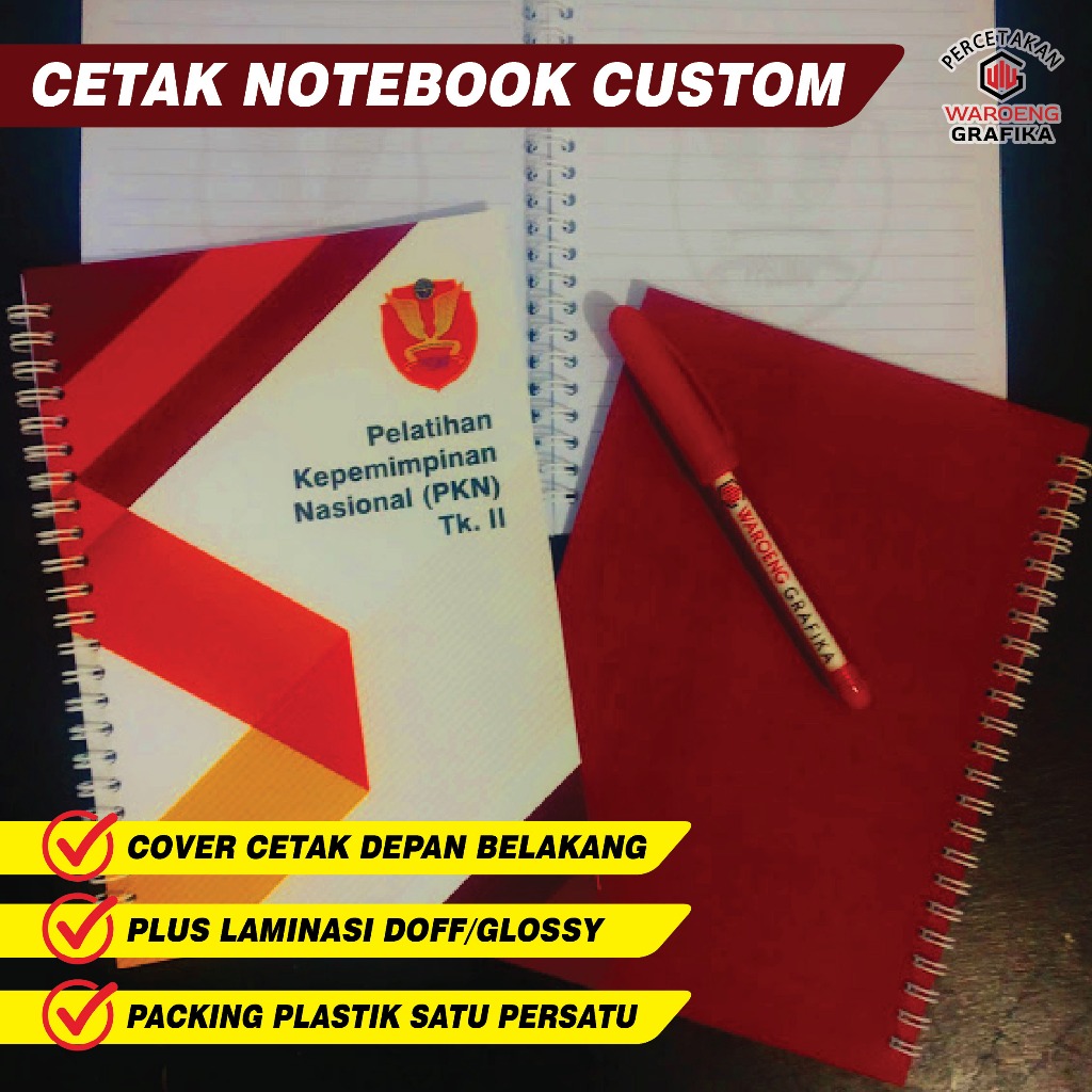 

Cetak Notebook Blocknote Custom Spiral A5