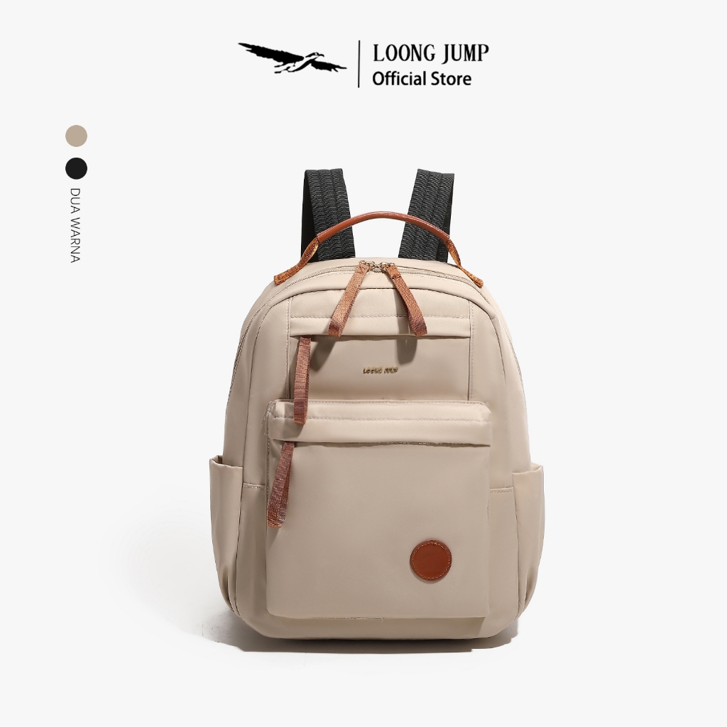 LOONG JUMP Tas Ransel Wanita Tas Ransel Tas Sekolah Wanita Anti Air Tas ransel wanita multifungsi