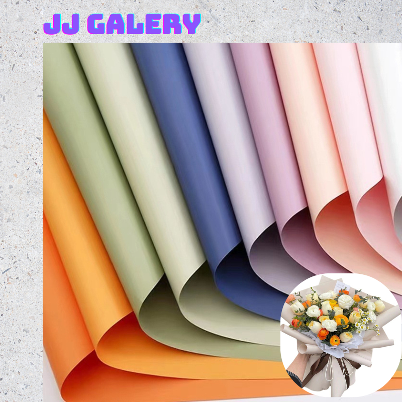 

Flower Wrapping Florist Cellophane Kertas Buket Solid Polos Full Color KB007