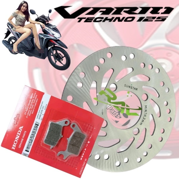 Piringan Cakram Baja Depan Beat Karbu Fi Pop Street Vario 110 125 Techno Tehno + kampas Rem dispad