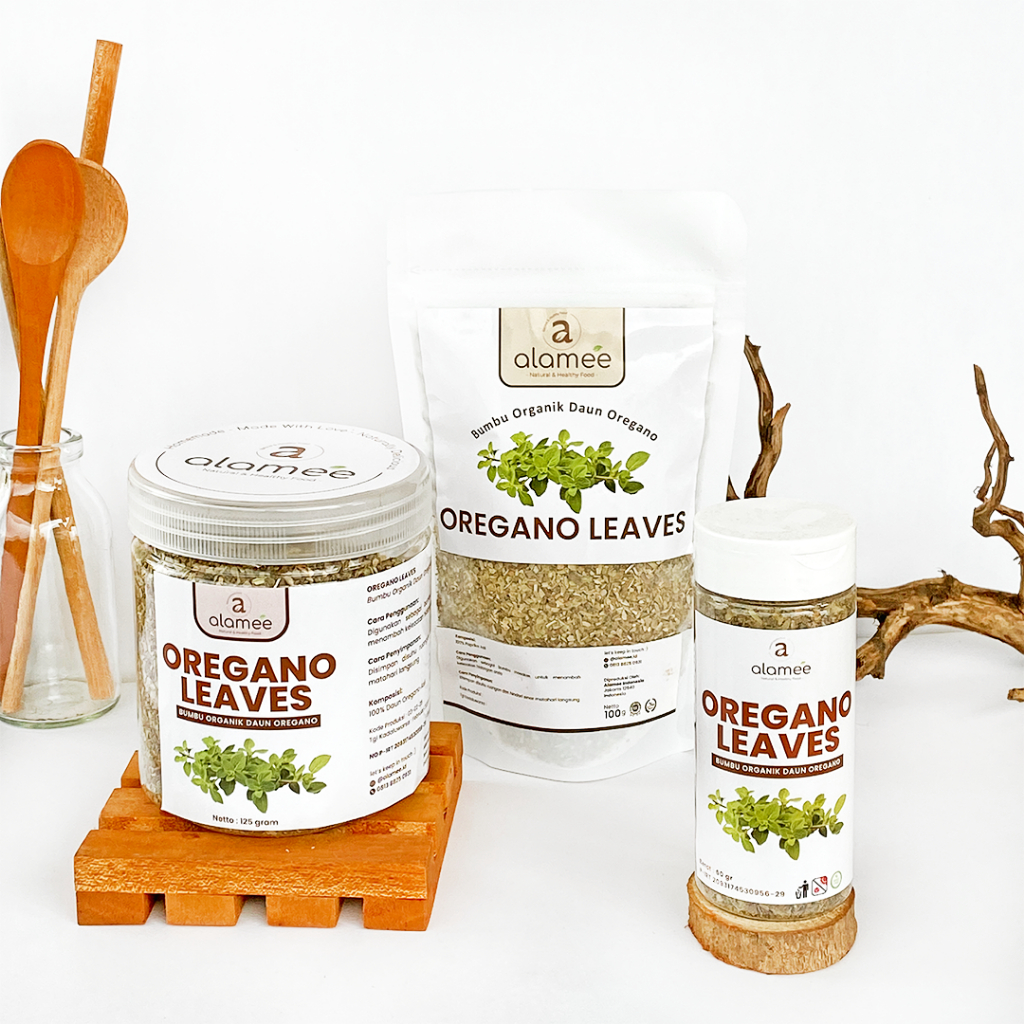

ALAMEE Oregano Kering Dried Leaves Flakes Garnish Murni Asli Tanpa Campuran Bumbu Dapur Organik
