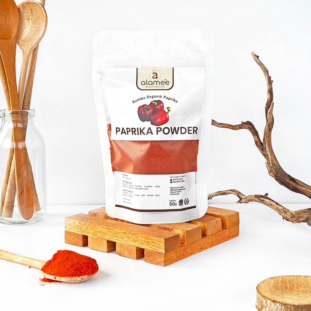

ALAMEE Bubuk Paprika Powder Ground Bumbu Dapur Instan Organik Murni Asli Tanpa Campuran 50 Gram