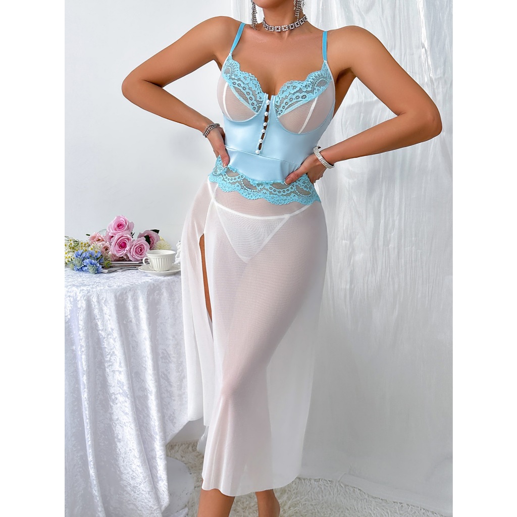 N7366 sexy lingerie daster babydoll seksi transparan lingerie berkualitas