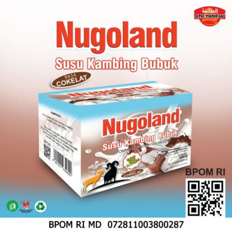

NUGOLAND Susu Kambing Rasa Coklat 10 Sachet Ath-Thoifah
