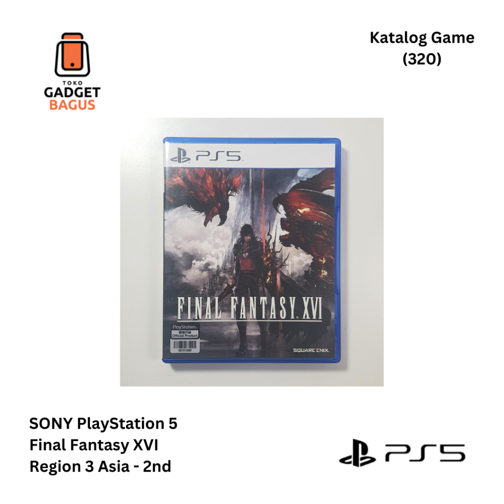320 - Kaset Game BD PS5 Final Fantasy XVI Region 3 Asia 2nd Fullset Original