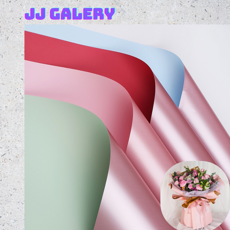 

Kertas Buket Bunga Wisuda Anniversary Romantis Gift Dua Warna Bi Color Waterproff Flower Wrapping Paper Cellophane Waterproof KB024