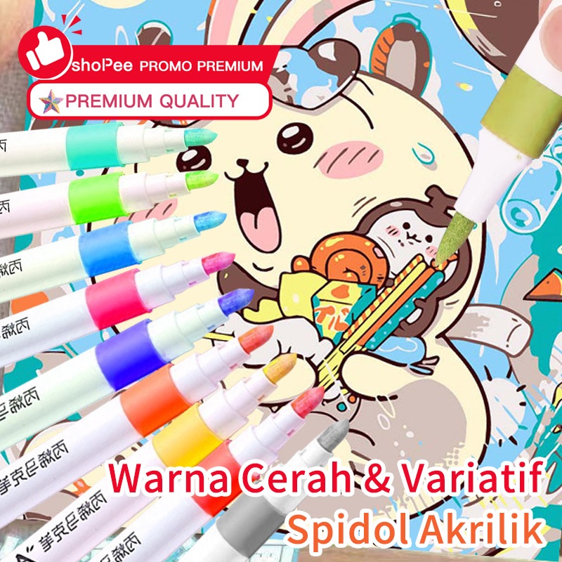 

【COD】 Acrylic Marker Set Spidol Akrilik DIY Painting Spidol Pastel Pulpen Drawing Warna