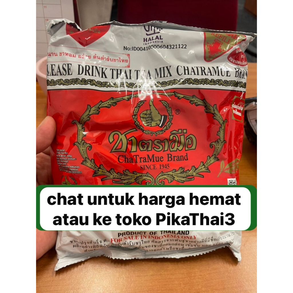 

Chatramue Merah Thai Tea Original Thailand 400 Gram (BPOM)