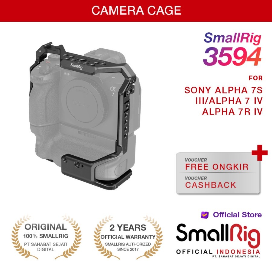 SmallRig Cage f/3594or Sony Alpha VG-C4EM Battery Grip 3594