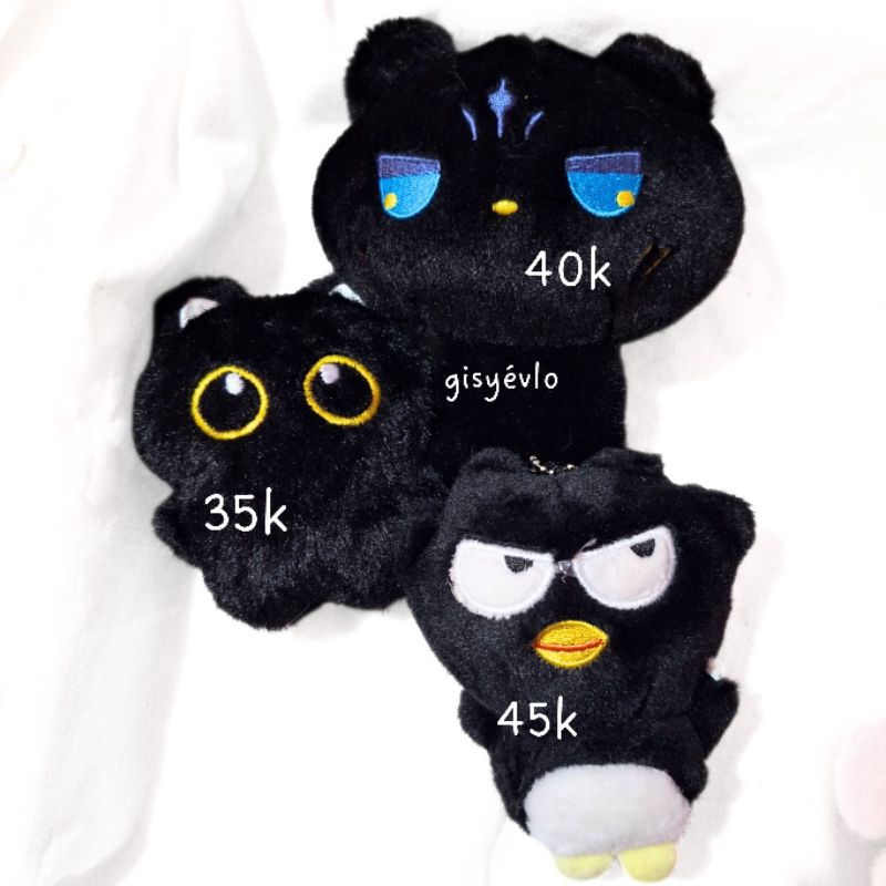 black cat series plush keychain <3