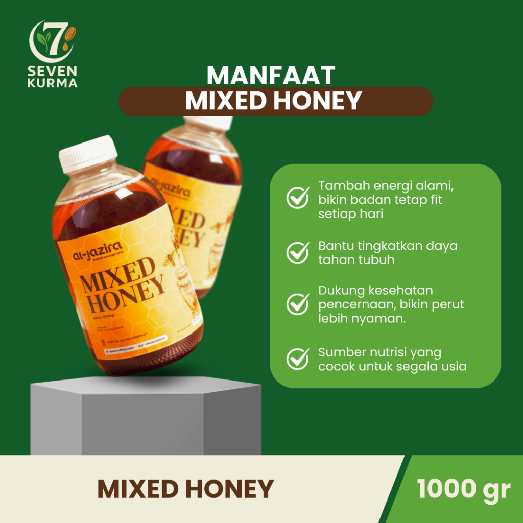 

RB22 SevenKurma Madu Mixed Honey 1kg Madu Multiflora 1kg