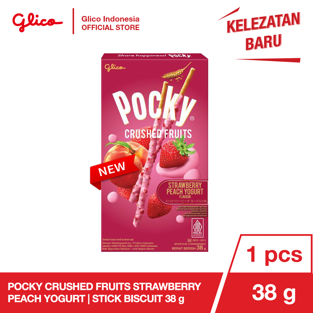 

POCKY CRUSHED FRUITS STRAWBERRY PEACH 38g