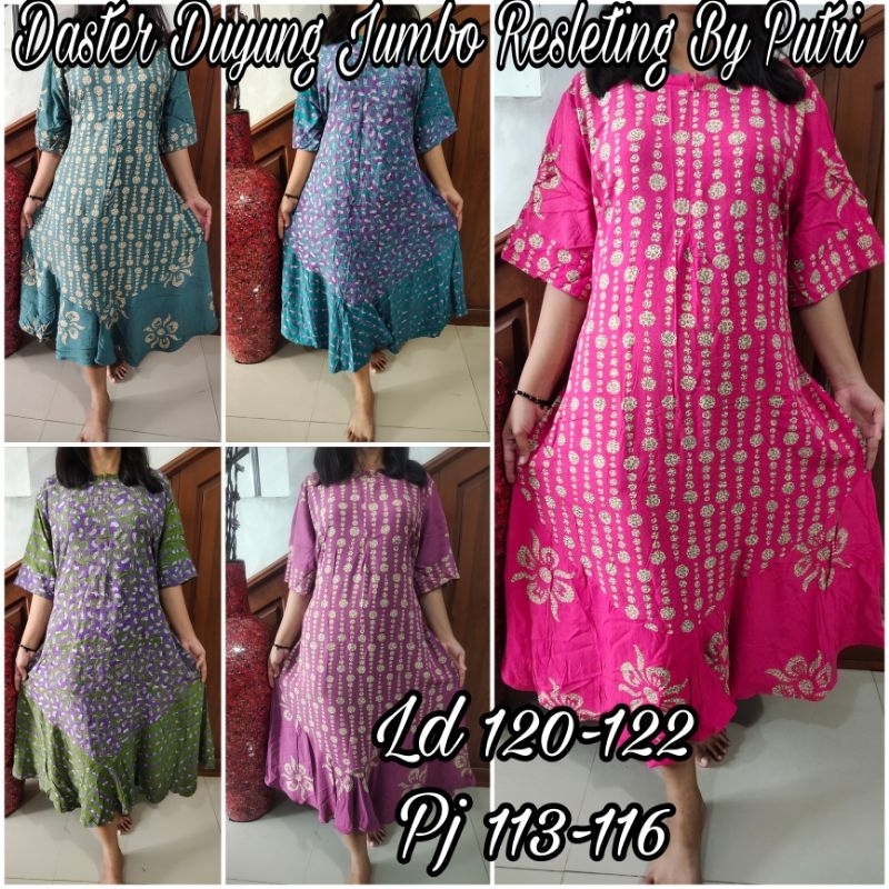 Daster Duyung Jumbo Resleting By Putri Diana