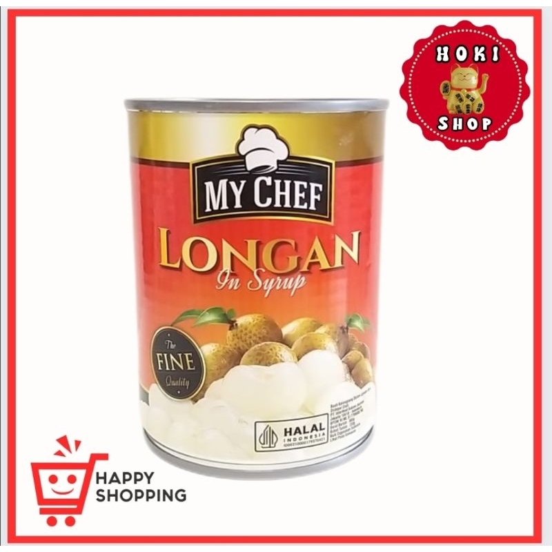 

My Chef Longan Kaleng in Syrup 565gr / Lengkeng kaleng / kelengkeng kaleng / Buah Kaleng