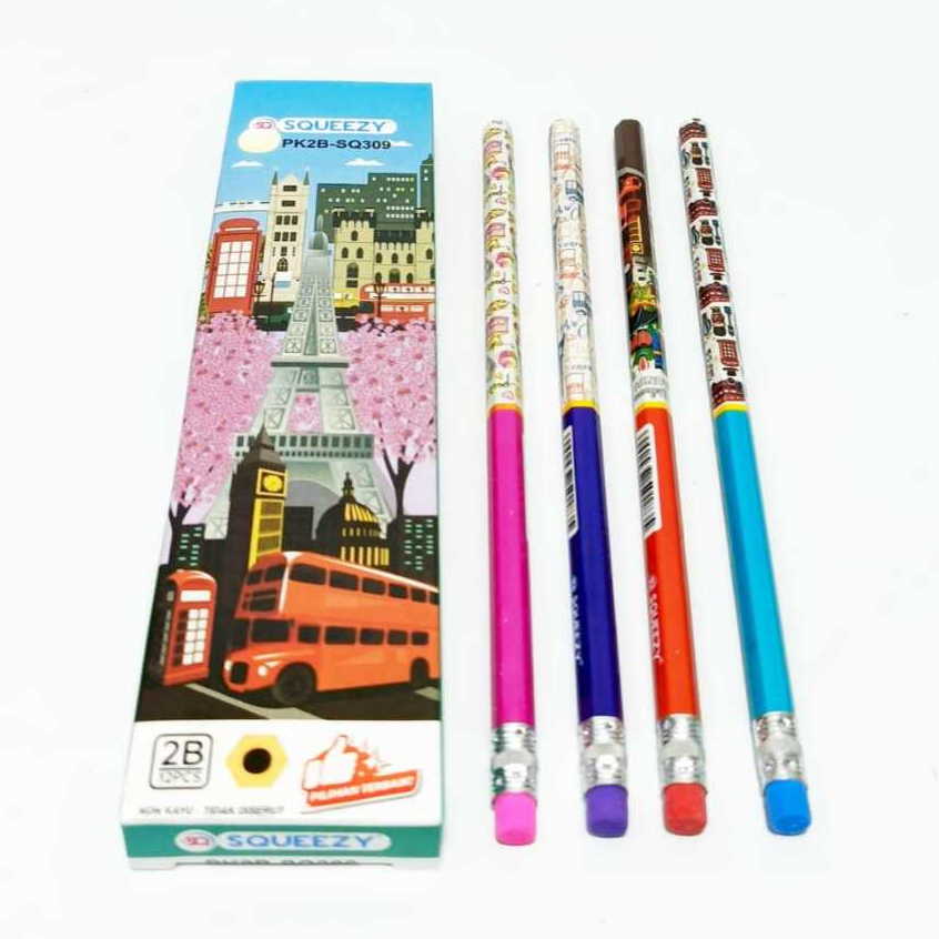 

Harga Grosir ( 1 kotak/ 12pcs ) Pensil / Pencil 2B SQUEEZY PK2B-SQ308 / PK2B-SQ309