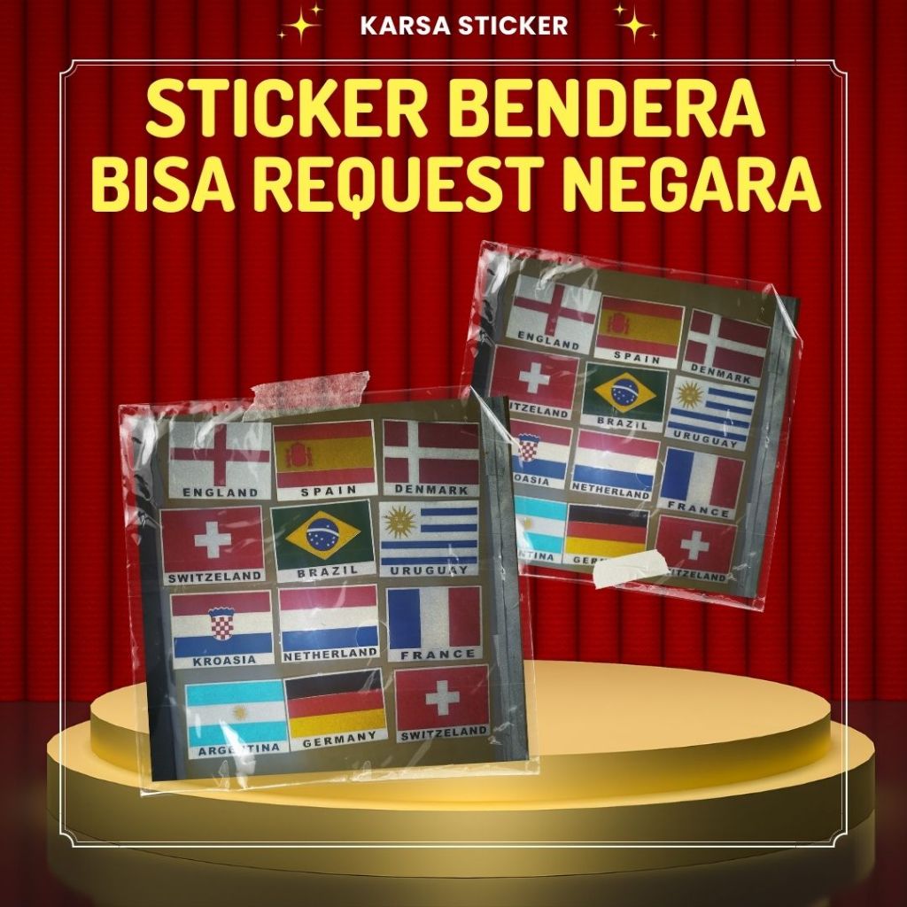

STIKER CUTTING BENDERA DUNIA READY STOCK