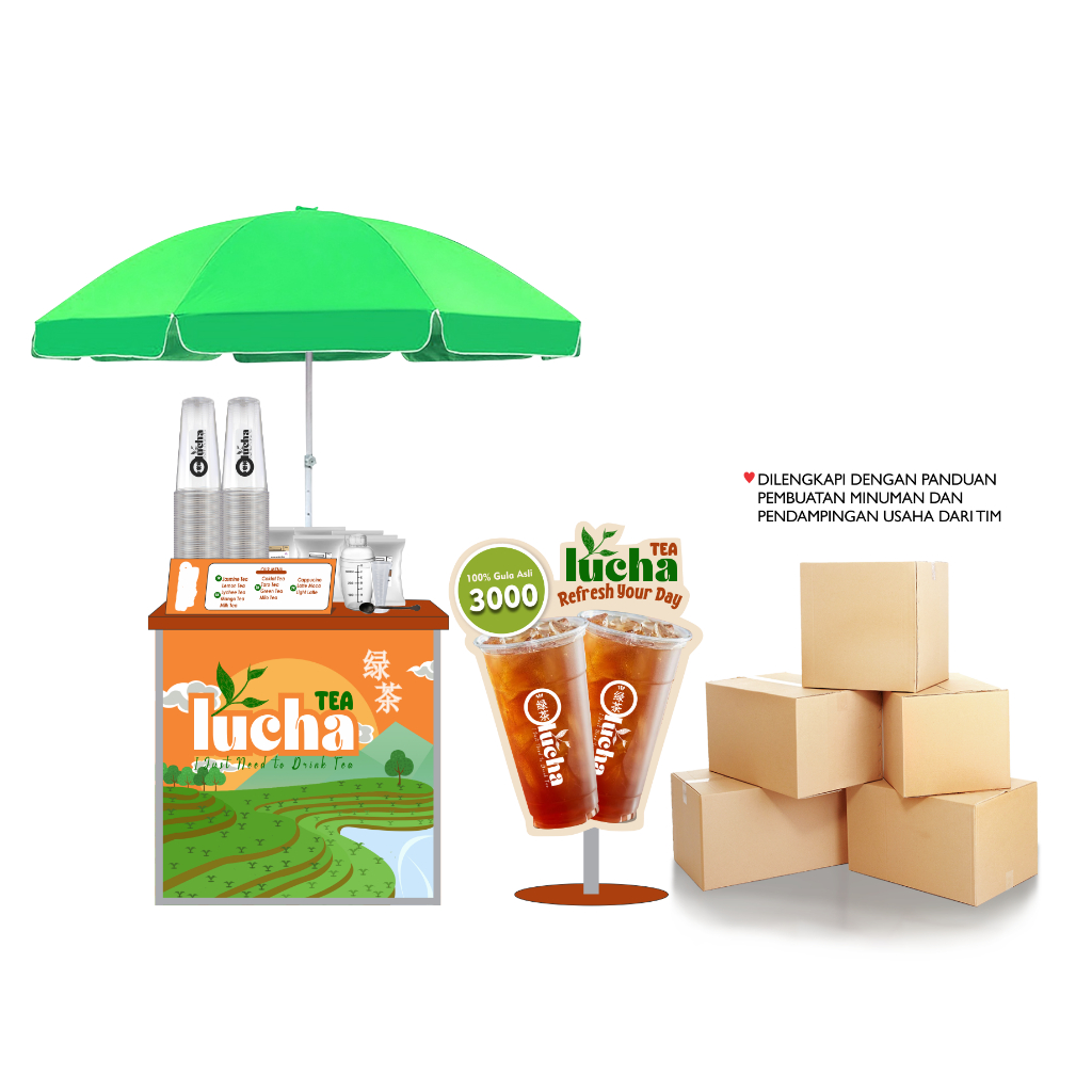 

PAKET USAHA MINUMAN LUCHA TEA (FRANCHISE ES TEH HITS 2025)