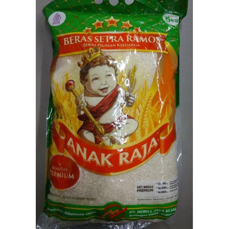 

Beras Premium Setra Ramos ANAK RAJA Premium Rice 5 Kg - LM.