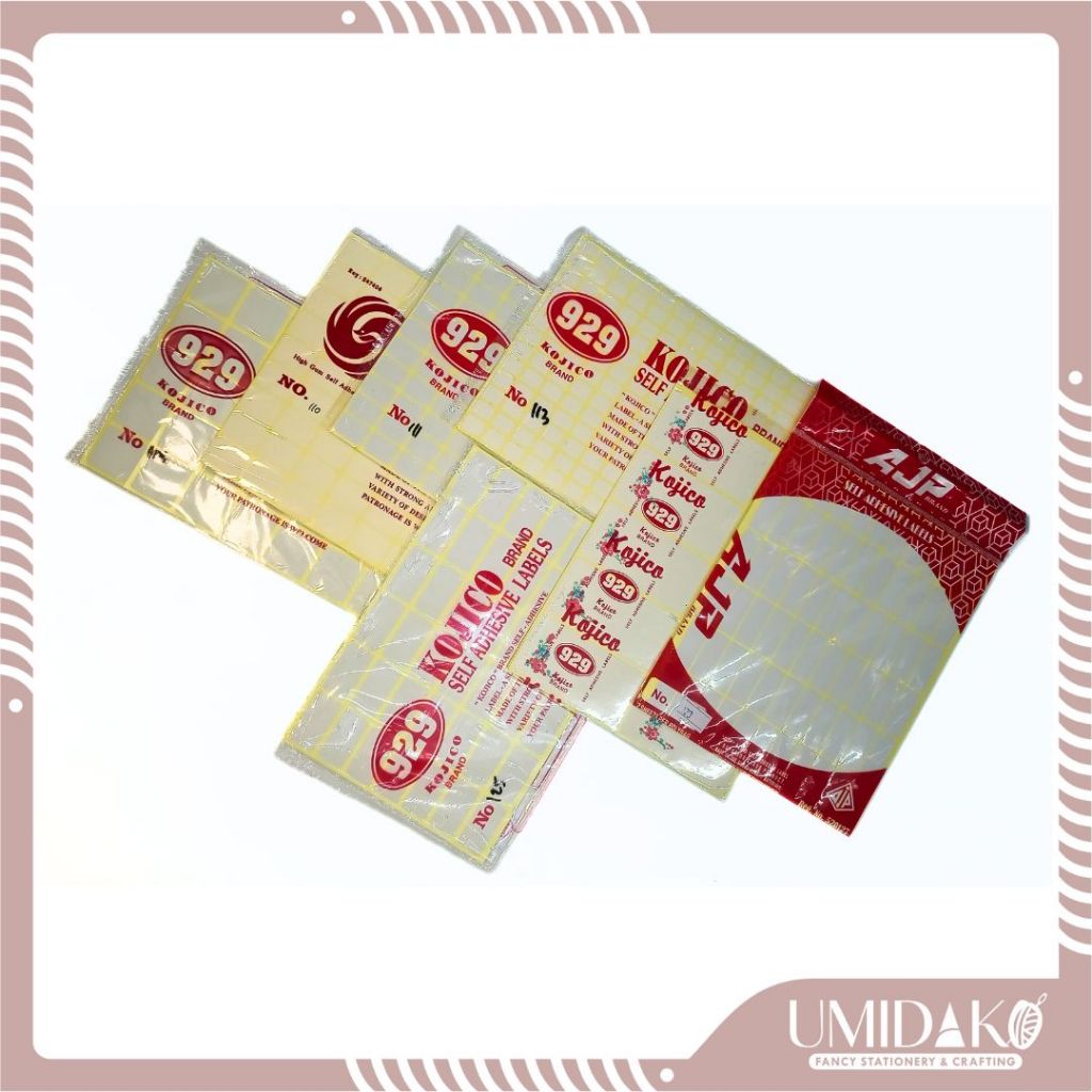 

[UMIDAKO] LABEL KOJIKCO NO.111, 113, 125, 106, 121 MOTIF