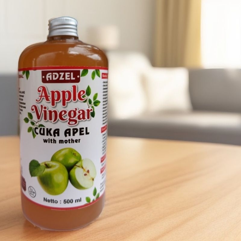 

Forcysn Cuka Apel Asli Adzel 1 Liter - Cuka Apel Organik 1000Ml - Apple Cider Vinegar With Mother -