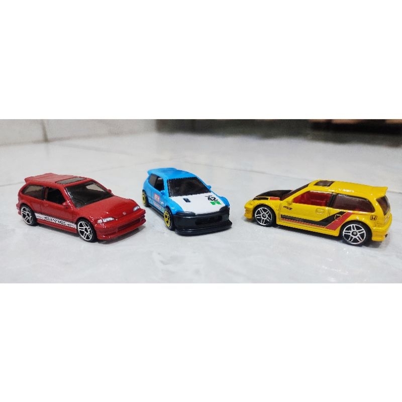 Diecast Hotwheels CIVIC (3 pcs)
