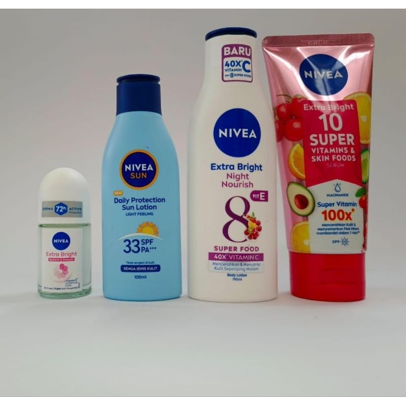NIVEA BODY LOTION/NIVEA LOTION SPF 33/NIVEA DEODORANT ROLL ON/NIVEA LOTION