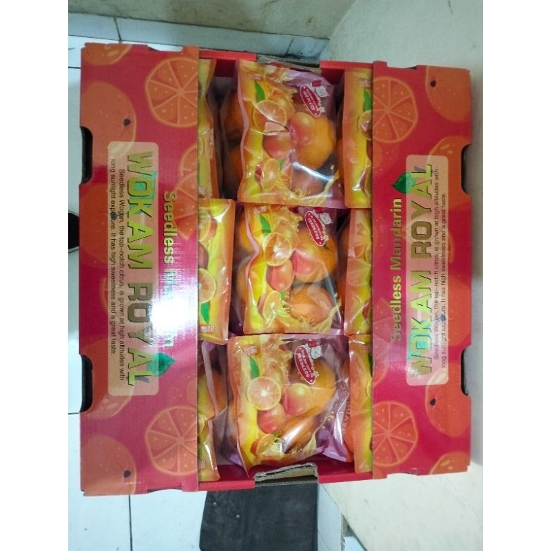 

Buah jeruk wokam wogan Mandarin 1 Dus 9kg manis
