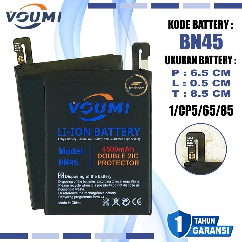 Baterai VOUMI Xiaomi Redmi Note 5 / Note 5 Pro BN-45 BN45 BN 45